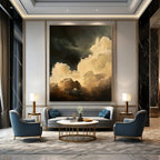 Dramatic Clouds Abstract Painting for Home Theater Entrances HENG022