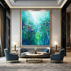 Wildflower Meadow Abstract Painting for Cheerful Dining GAB0746