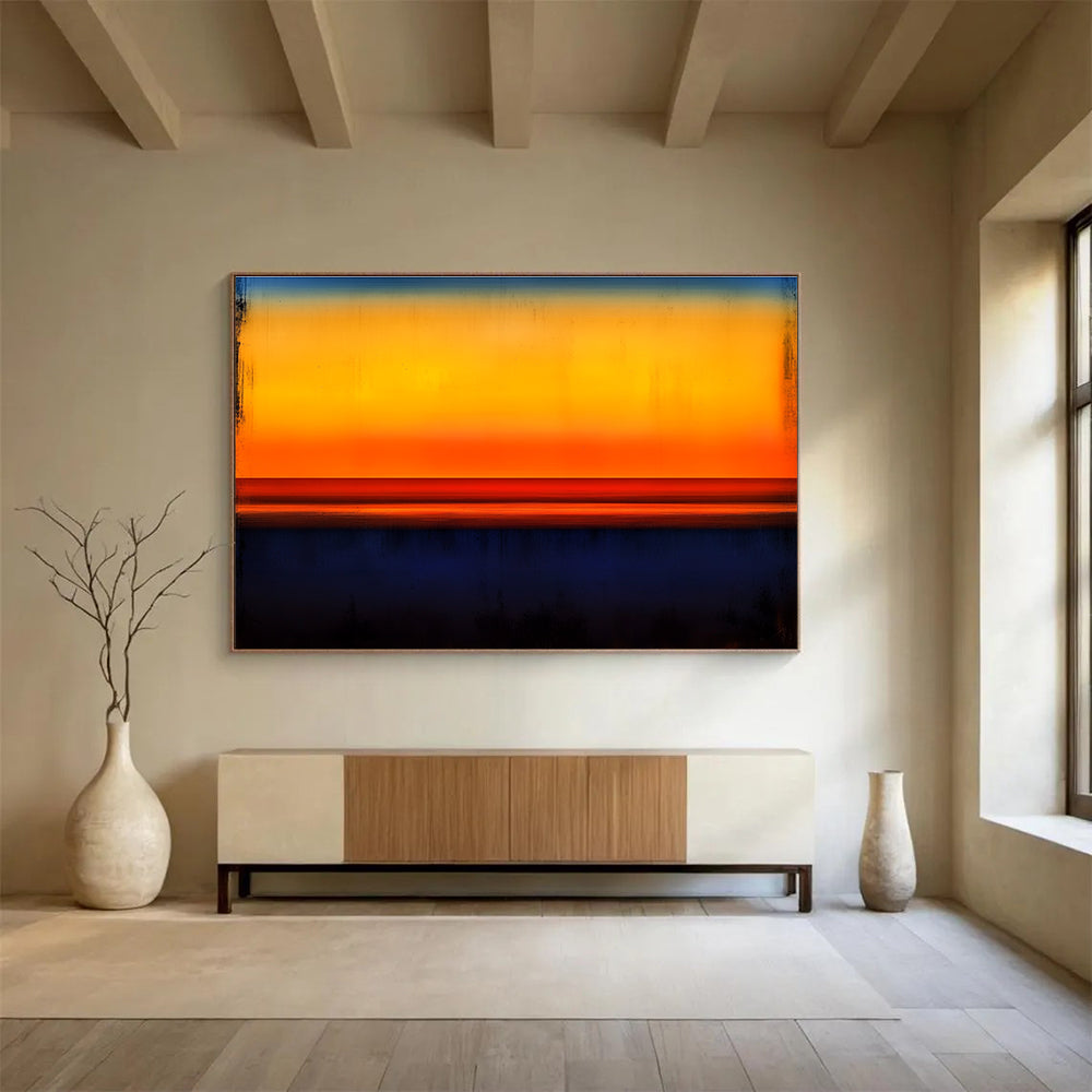 Sunset Stripes Color - Block Abstract Painting ABS214