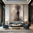 Shadowy Figure Abstract - Mysterious Abstract Painting GAB0645