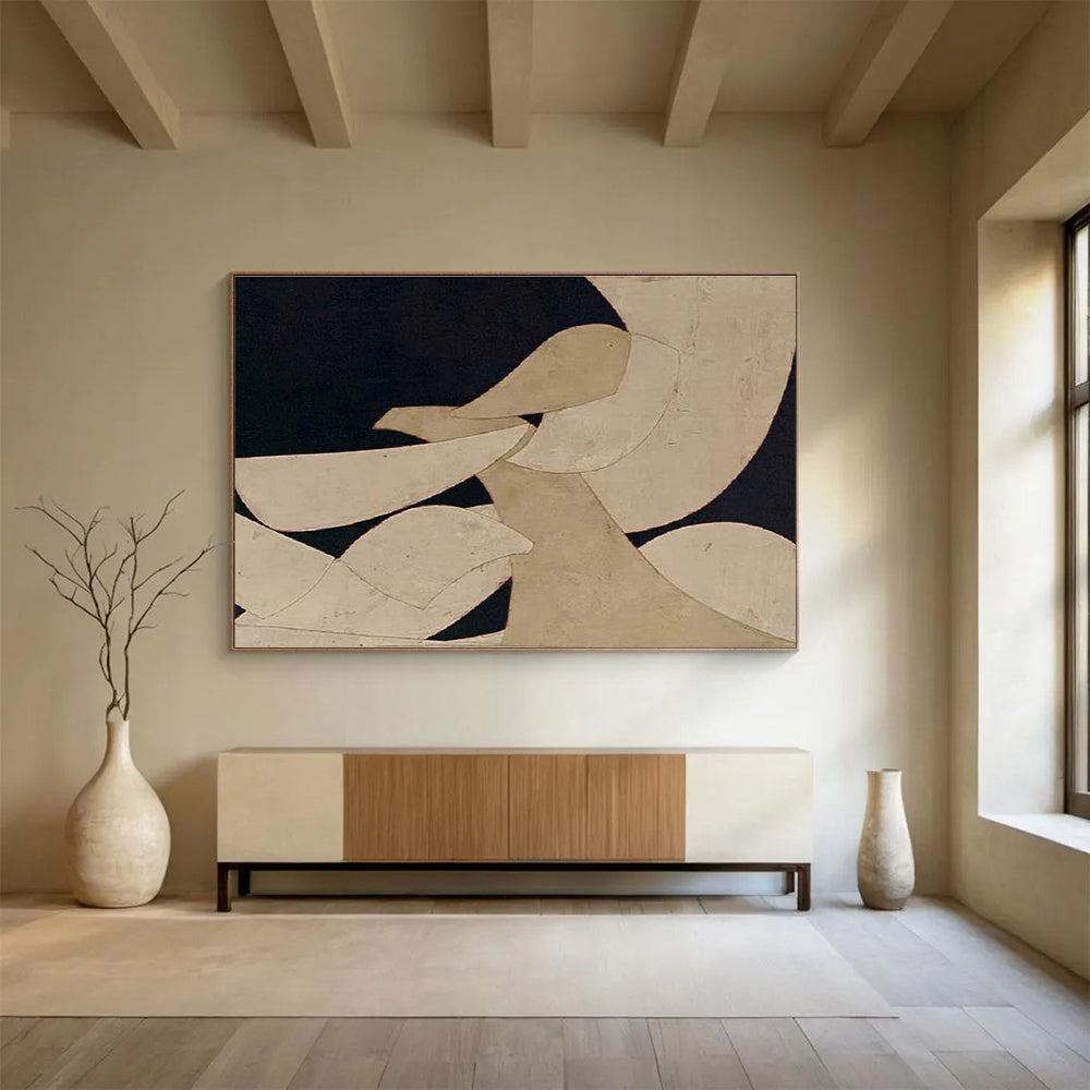 Minimalist Abstract Shapes Painting for Contemporary Office Lobbies YHT249
