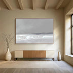 Pale Landscape Abstract Painting for Neutral - Toned Spaces YHT137