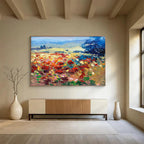 Vivid Poppy Field Abstract Painting for Art Galleries Focused on Nature YHT475