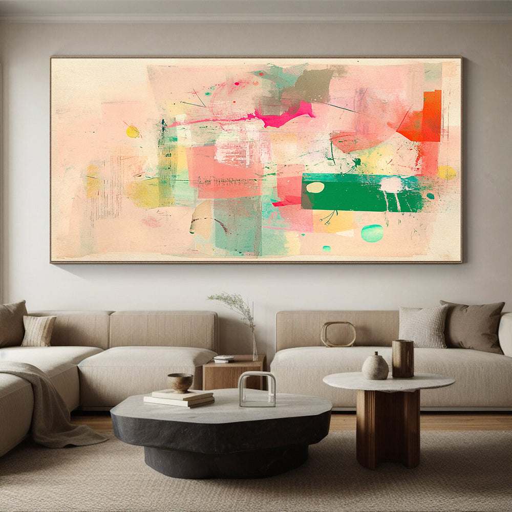Colorful Abstract Collage Abstract Painting with Playful Energy WINK272
