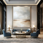 Serene Neutral Landscape - Calming Atmospheric Abstract Painting GAB0443