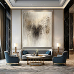Textured Neutral Abstract Painting for Industrial - Style Lofts GAB1007