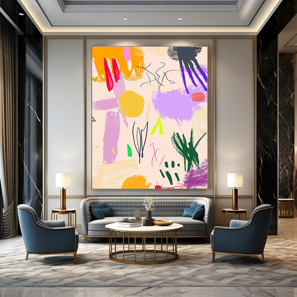 Colorful Abstract Doodles - Playful Expressive Abstract Art GAB0442