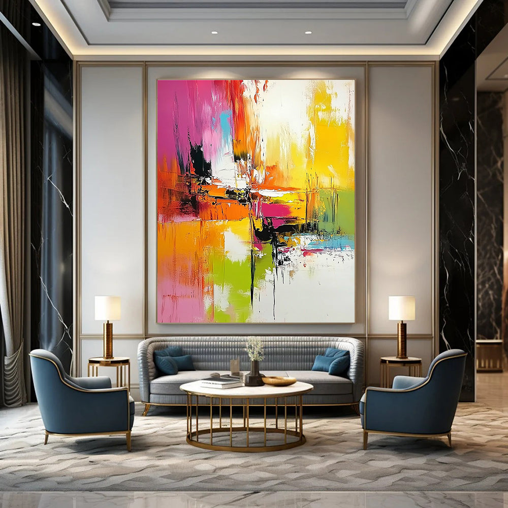 Colorful Urban Abstract Painting for Creative - Themed Coworking Spaces GAB0938