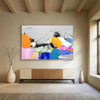 Colorful Abstract Splashes Painting for Creative Studio Workspaces YHT269