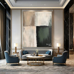 Contrasting Color Blocks Abstract Painting of Modern Simplicity GAB0208