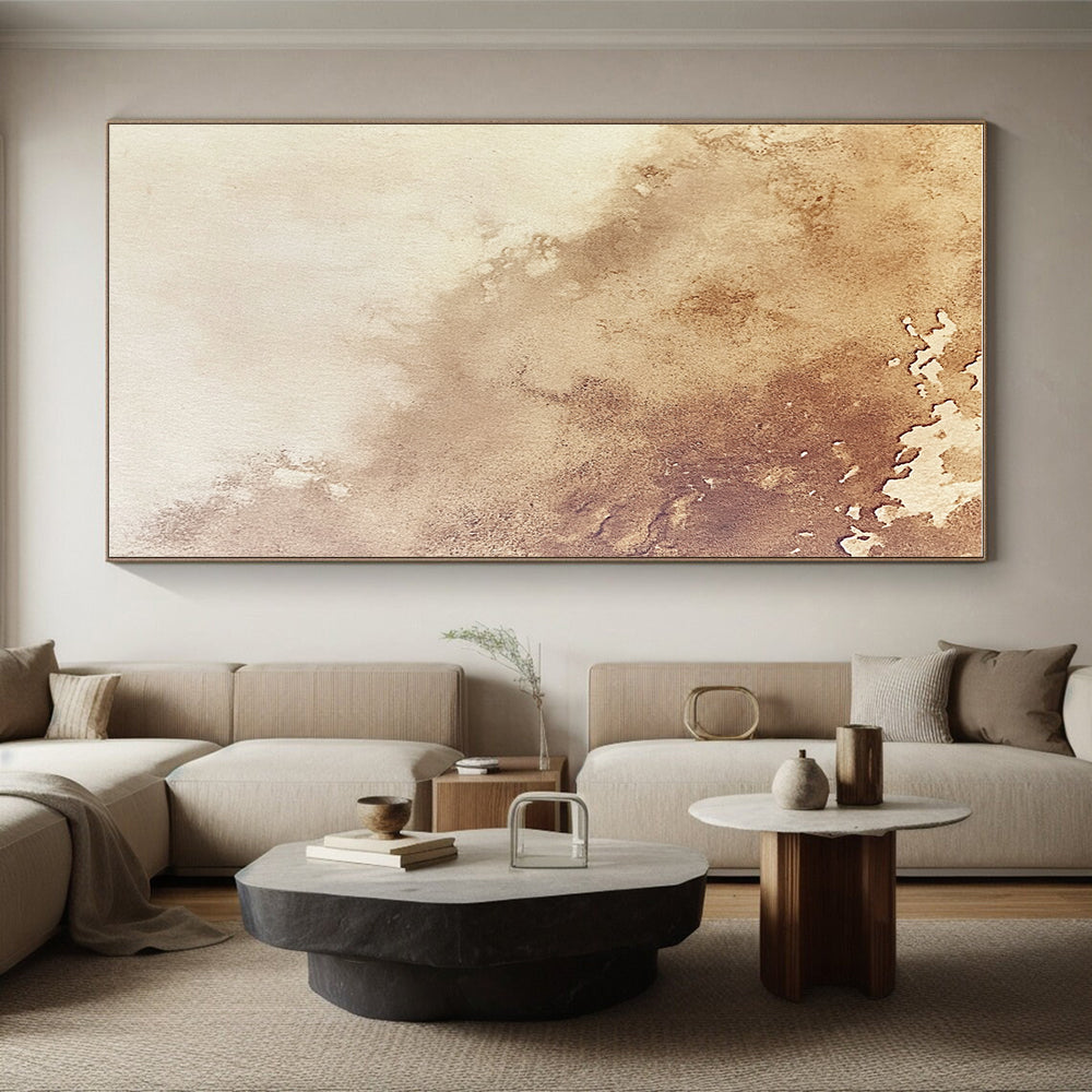 Brown Watercolor Wash Abstract Painting with Gentle Flow WINK005