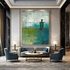 Solitary Figure Abstract Painting for Thoughtful Reading Nooks GAB0897