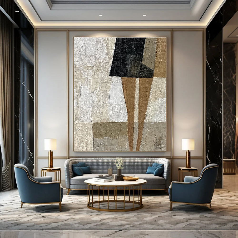 Abstract Figure Collage Abstract Painting for Bohemian - Style Dressing Rooms GAB1367