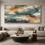Textured Color Burst Abstract Painting with Vibrant Energy WINK783