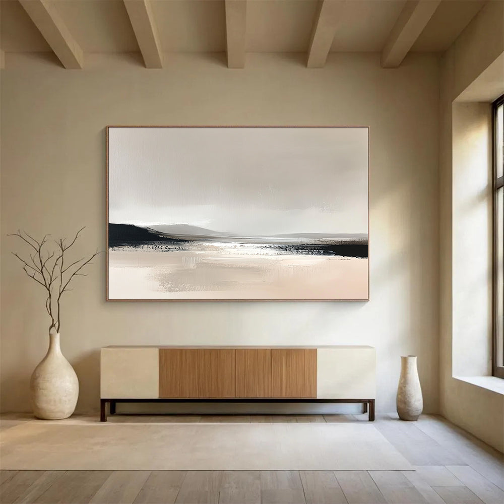 Minimalist Landscape Abstract Painting in Neutral Tones ABS252
