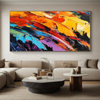 Colorful Textured Abstract Painting with Rich Layers WINK599