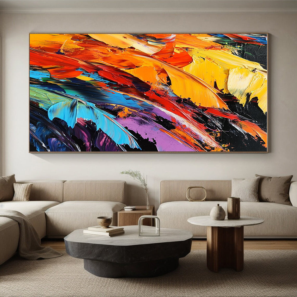Colorful Textured Abstract Painting with Rich Layers WINK599