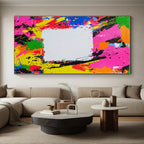 Bold Color Splash Abstract Painting with Explosive Energy WINK597