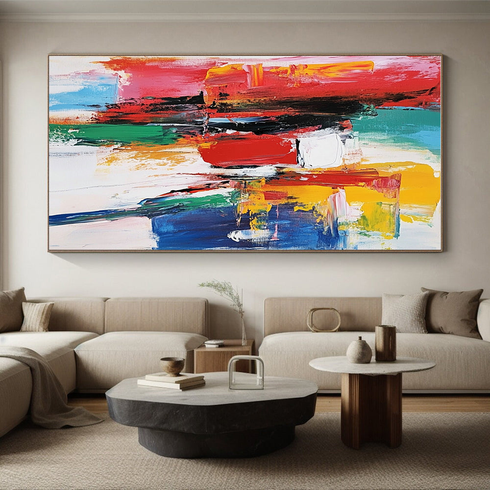 Color Block Abstract Painting with Bold Vibrancy WINK786