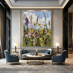 Wildflower Field Impressionistic Abstract Painting for Nature - Loving Spaces GAB1413