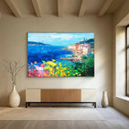 Harbor Town Abstract Painting for Nautical - Inspired Home Offices YHT486