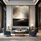Subtle Abstract Landscape Painting for Sophisticated Lounges GAB1118
