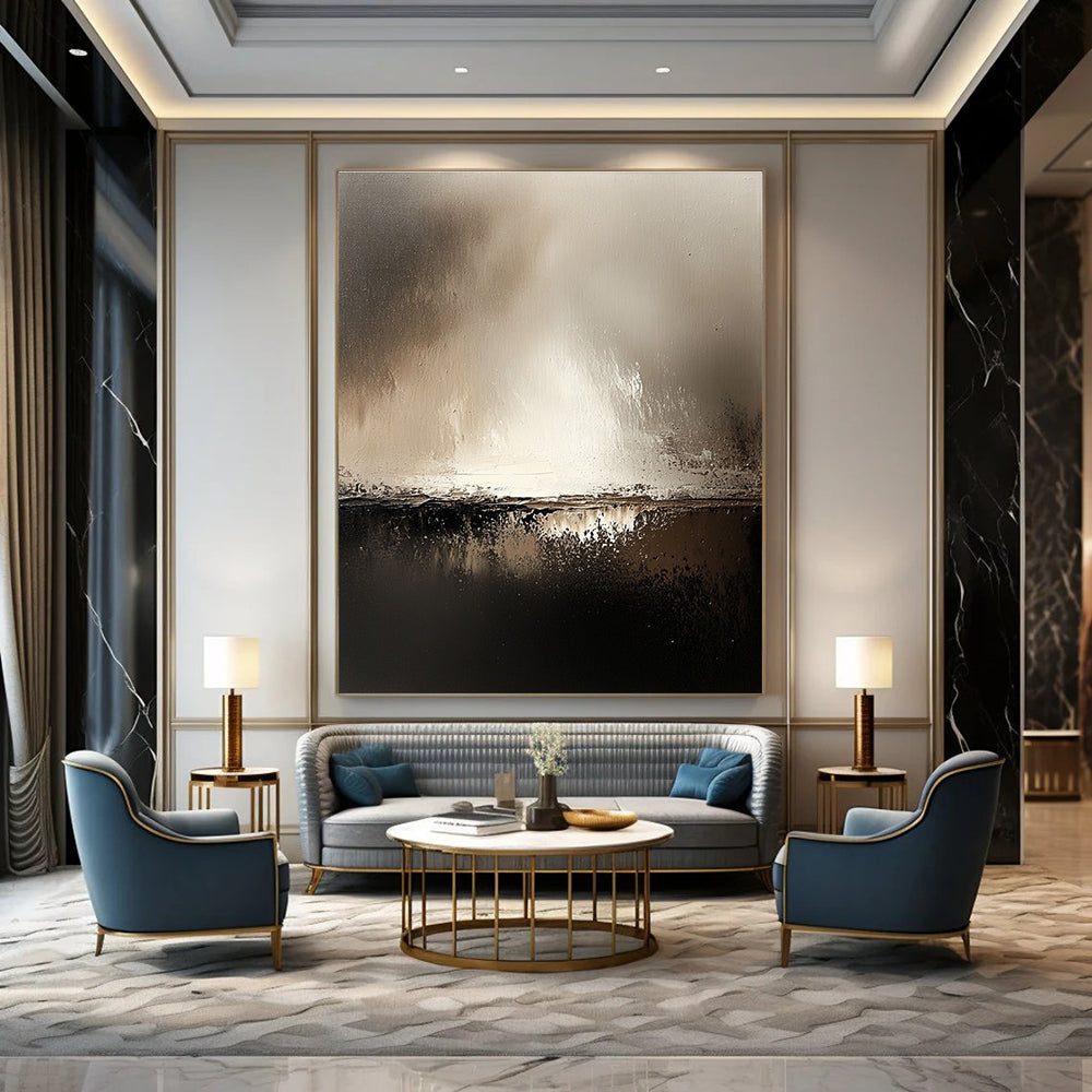 Subtle Abstract Landscape Painting for Sophisticated Lounges GAB1118