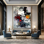 Colorful Dynamic Abstract Painting for Creative Coworking Spaces HENG391
