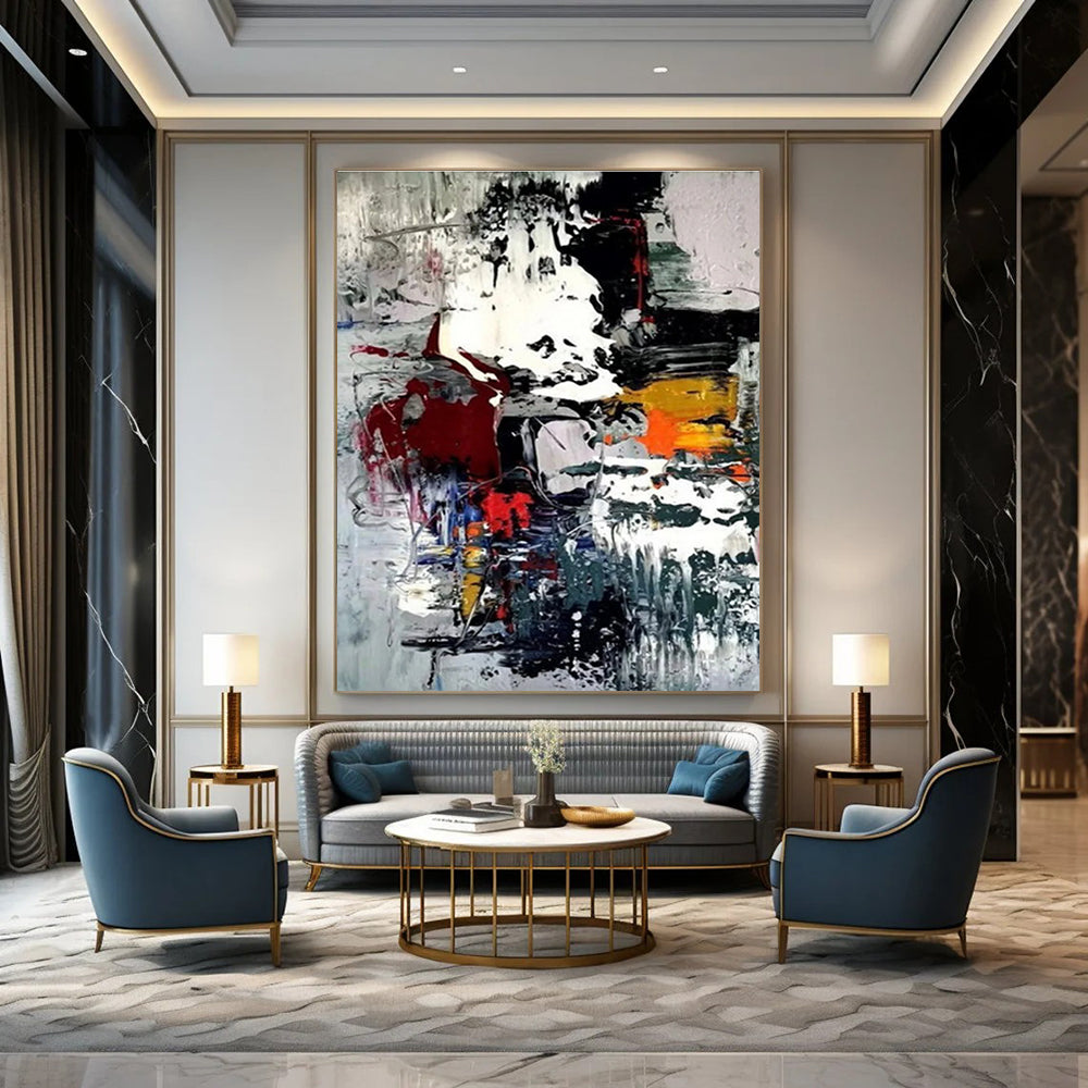 Colorful Dynamic Abstract Painting for Creative Coworking Spaces HENG391