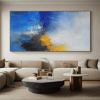 Blue - Yellow Abstract Landscape Painting with Dreamy Serenity WINK382