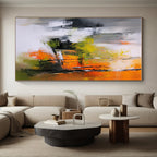 Nature - Inspired Abstract Painting with Vivid Color Palette WINK808