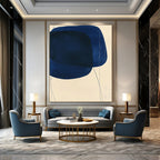Blue Abstract Shapes Artistic Wall Decor Abstract Painting GAB1390