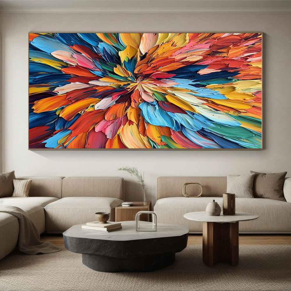Colorful Flower - like Abstract Painting with Vivid Blossom WINK302