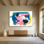 Colorful Bold Abstract Painting for Vibrant Cafes YHT117