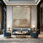 Beige and Brown Textured Abstract Painting for Timeless Living Rooms HENG513