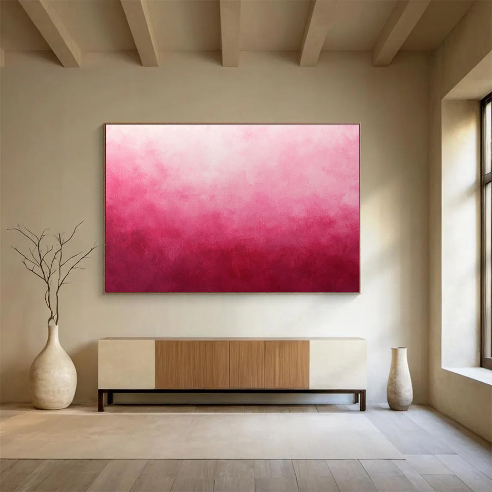 Pink Gradient Abstract Painting with Soothing Ambiance ABS429