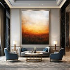 Warm Horizon Abstract Painting for Cozy - Styled Lounges GAB1064