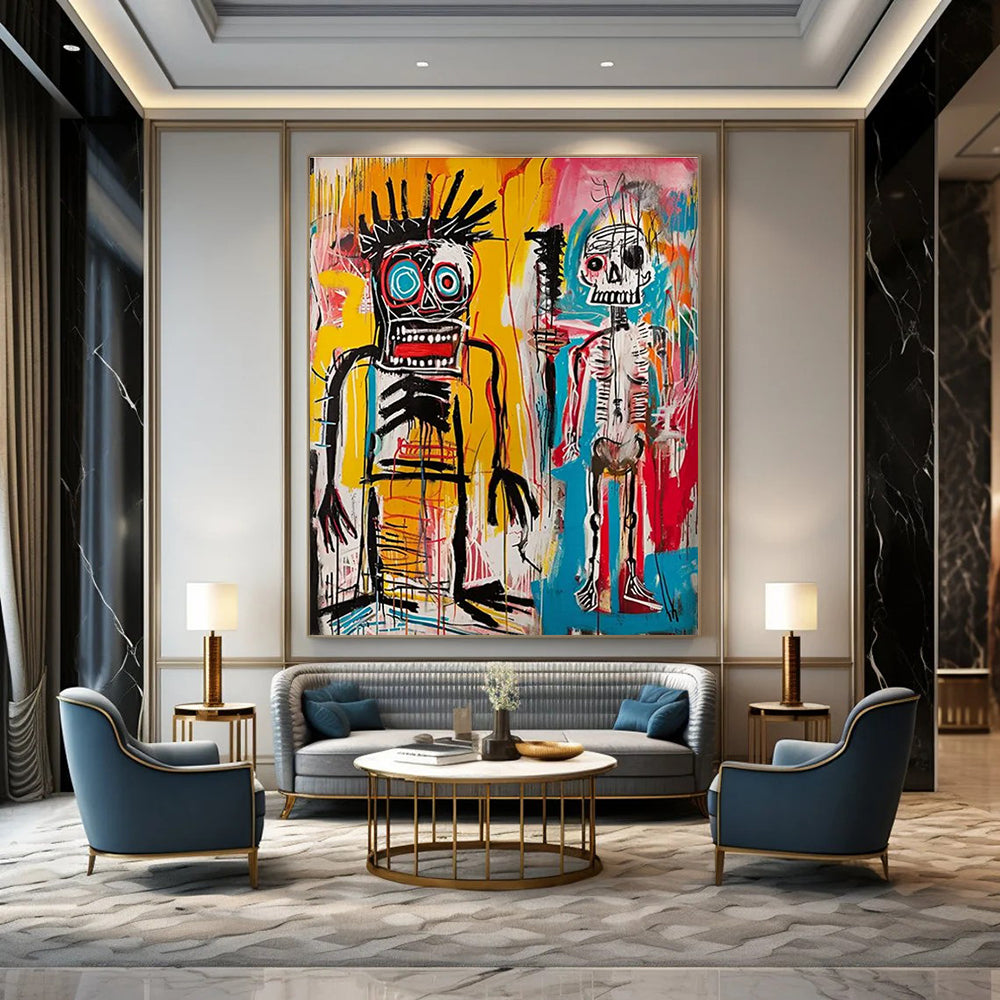 Abstract Figure Duo Painting for Alternative Art Spaces HENG099