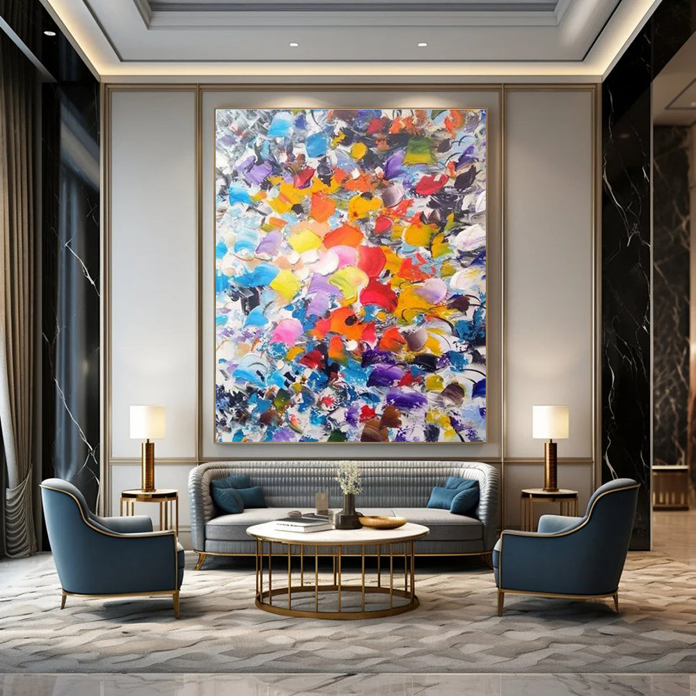 Vivid Color Explosion Abstract Painting for Creative Studios HENG411