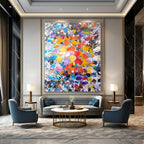 Vivid Color Explosion Abstract Painting for Creative Studios HENG411