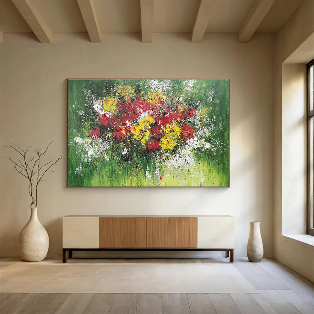 Impressionistic Flower Bouquet  Vivid Blooms ABS070