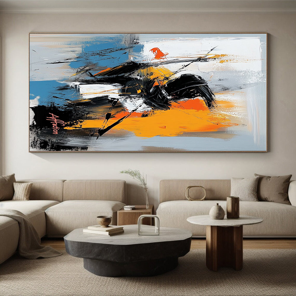 Dynamic Figure Abstract Painting with Expressive Energy WINK798