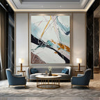 Dynamic Line Abstract Painting for Dance Studio Lobbies HENG046