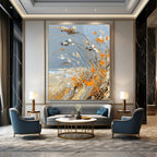 Beachside Grasses Abstract Painting for Coastal - Themed Bars GAB1296