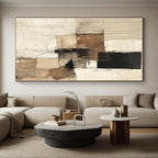 Minimalist Block Abstract Painting with Quiet Strength WINK774