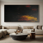 Dark Abstract Flames Painting with Mysterious Intensity WINK438