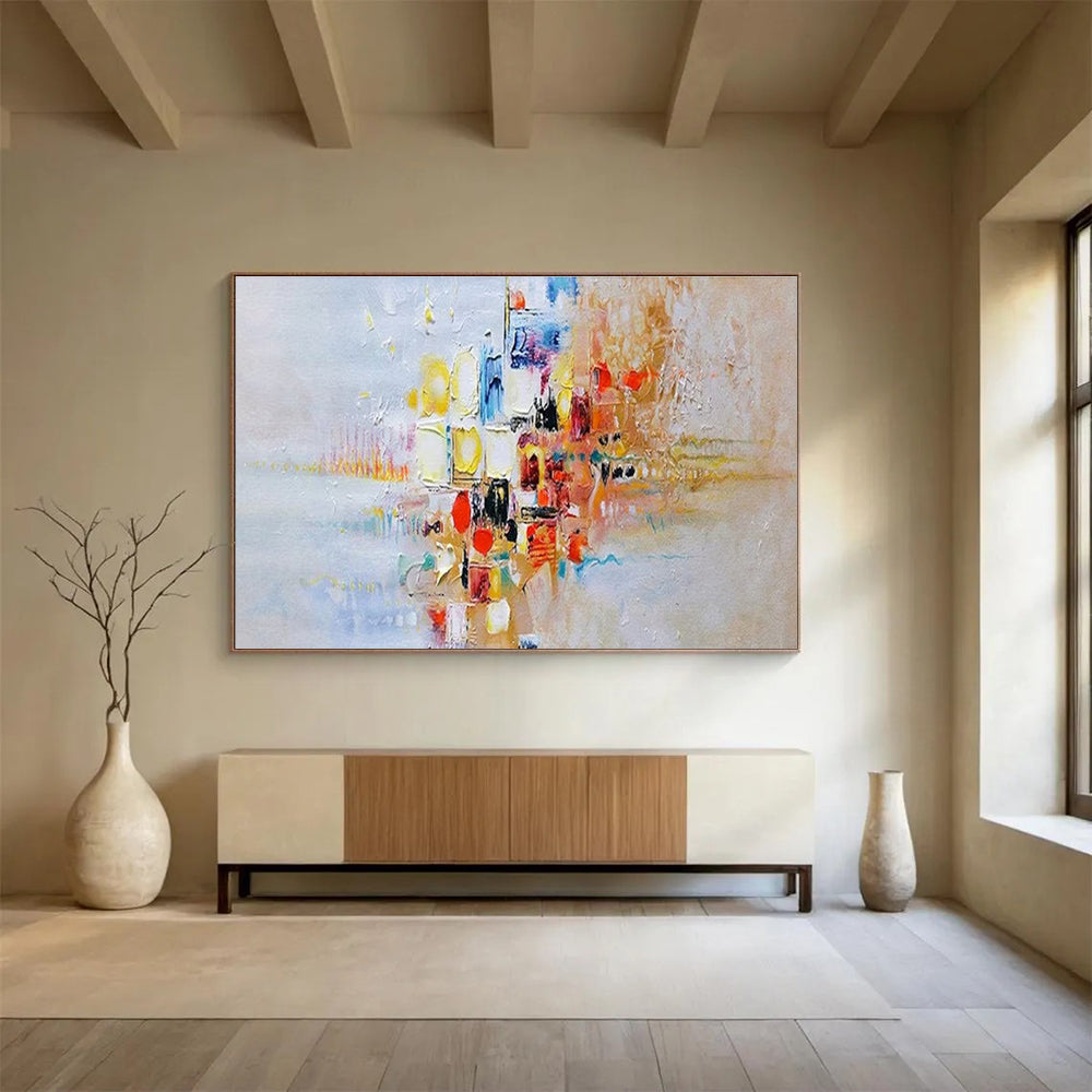 Colorful Abstract Cityscape Painting for Urban Lofts YHT180