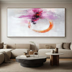 Purple Orange Circular Abstract Painting with Mysterious Allure WINK705