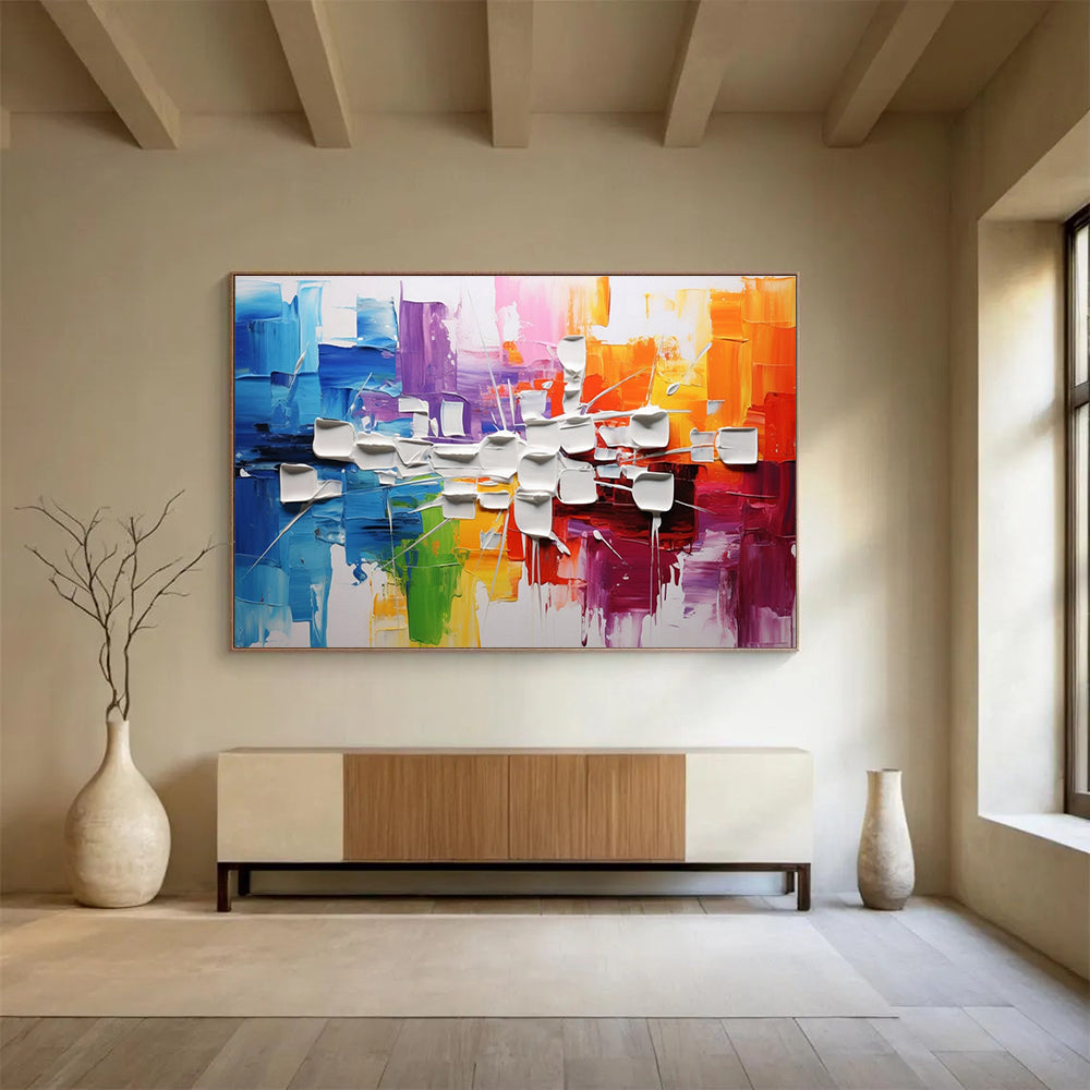 Colorful 3D Abstract Painting for Contemporary Art Galleries YHT297