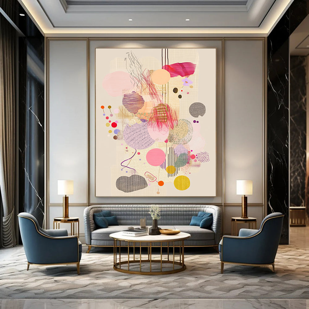 Colorful Circular Abstraction - Playful Modern Art GAB0395